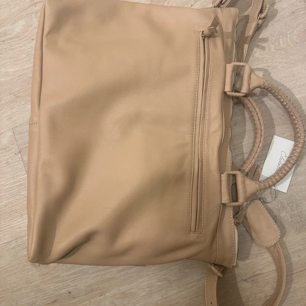 Checkered Tan and Cream Women's Bag - Picture 8 of 12